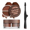 Eyebrow Pomade for Women, Eyebrow Stamp Pencil Kit for Eyebrow Makeup, with Waterproof Eyebrow Powder and Dual-ended Eyebrow Brush (Light Brown+Dark Brown)