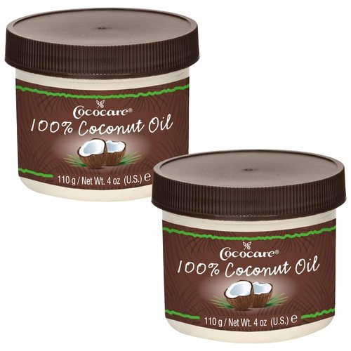 Cococare 100% Pure Coconut Oil - All Natural Coconut Oil for Skin and Hair 4 oz - 2 Pack
