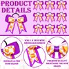 MTLEE 9 Pcs 7.5 Inch Purple Softball Ribbon Hair Bows Cheer Hair Bows Elastic Scrunchies Hair Bands Cheerleader Bows Volleyball Sports Ball Ponytail Holder Sport Hair Accessories for Girl Player