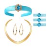 Women Princess Costume Accessories Headband Hair Ties Girls Dress Up Halloween Cosplay Party Supplies for Jasmine