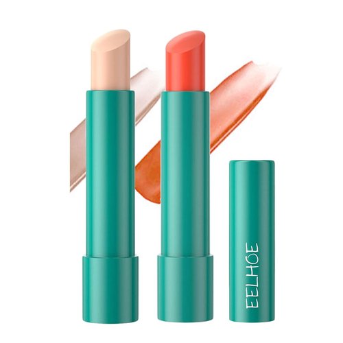 2Pcs Hydrating lip Tint,Long-lasting Plumping Tinted Lip Balm,Moisturizing Lip Gloss,Non-Sticky Anti Cracking Lip Treatment,Powerful Moisturizing Water Lipstick For Woman Girls(Coral&Clear White)