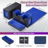 MTG Deck Box with 2 Commander Display, Commander Deck Box Fits 320+ Single Sleeved Cards, Deck Box MTG with Dice Tray, Magnetic MTG Double Deck Box Storagex Fit YuGiOh TCG CCG Magic Cards (Black&Blue)