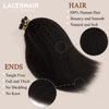 Lacerhair I Tip Hair Extensions Human Hair Kinky Straight Natural Black Color 1B 12 Inch I Tip Hair Extensions Pre Bonded Hair Extensions Micro Links Human Hair for Black Women 50 Strands/Pack 40G