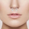 SCERRING Fake Septum Nose Hoop Rings Stainless Steel, Lip, Ear & Nose Ring, Non Piercing Clip On Nose Rings, Body Piercing Jewelry 20PCS Mix Color 1#