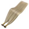 YoungSee Nano Beads Hair Extensions Blonde Hair Extensions Nano Ash Blonde Highlight Golden Blonde Nano Ring Hair Extensions For Women Nano Tips Hair Extensions Cold Fusion 14in 50g 50s