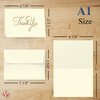 Gold Foil Embossed Thank You Cream Greeting Cards – Great for Holidays, Baby and Bridal Showers, Birthdays, Weddings, Graduations, Business, Complimentary Cards to Gifts and Presents – 25 per Pack