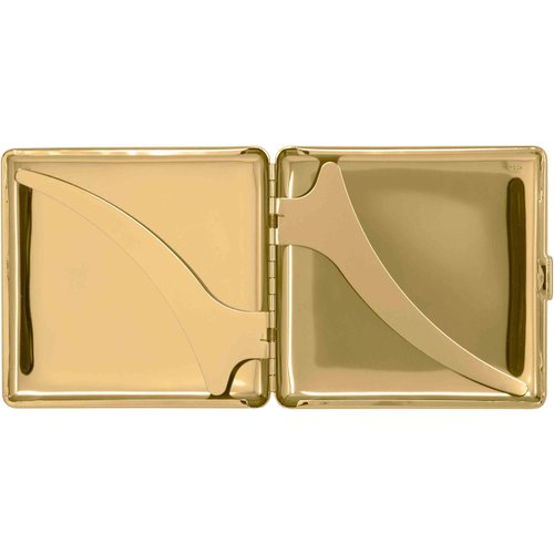 Gold Classic (Full Pack Kings) Metal-Plated Cigarette Case & Stash Box