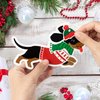 BeYumi Christmas Dachshund Craft Kit - 123Pcs Christmas Dachshund Craft Kit DIY Hanging Ornament Make Your Own Dachshund Decoration Set Xmas Holiday Party Favor Home Classroom Art Supplies for Kids