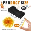 2 Pcs Kids Violin Shoulder Pads Soft Foam Violin Shoulder Rest Violin Sponge Violin Shoulder Pillow with Yellow Rubber Bands for Party Wedding Concerts Player Cushion, 3/4-1/2