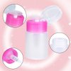 60 Ml Pump Dispenser Bottle, Nail Polish Remover Cleanser Dispenser Nail Art Tool, 2 Colors Plastic Liquid Container With Flip Top Cap, Empty Travel Containers For Cosmetic Lotion Face Toner(Pink)