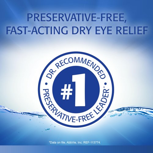 Refresh Classic Lubricant Eye Drops, Preservative-Free,0.01 Fl Oz Single-Use Containers, 50 Count, Pack of 1, Packaging May Vary