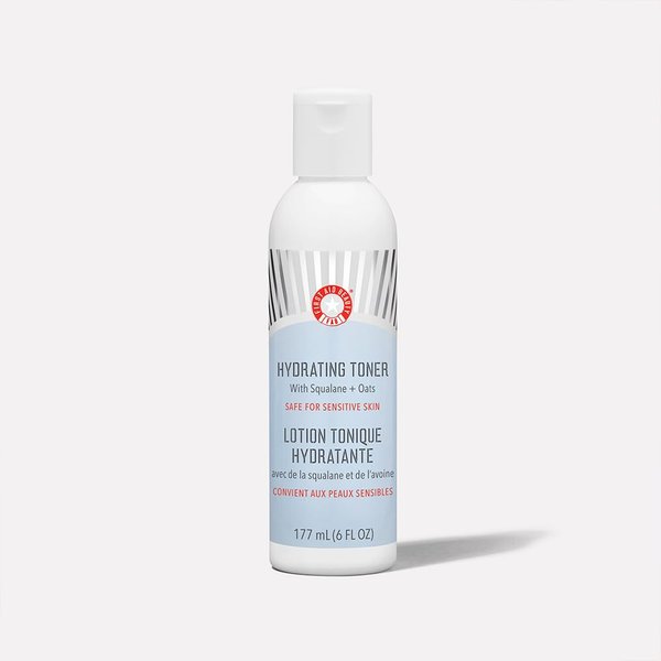 First Aid Beauty - Hydrating Toner with Squalane and Oats, Naturual Wild Oat Skin Calming Toner, Helps Reduce Lines & Wrinkles, Safe for Sensitive Skin, Alcohol-Free Balanced Hydration, 6 oz