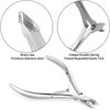 Cuticle Trimmer with Cuticle Pusher and Cutter-YINYIN Cuticle Remover Nippers Professional Stainless Steel Cutter Clippers,Pedicure Manicure Tools for Fingernails Toenails(Silver)