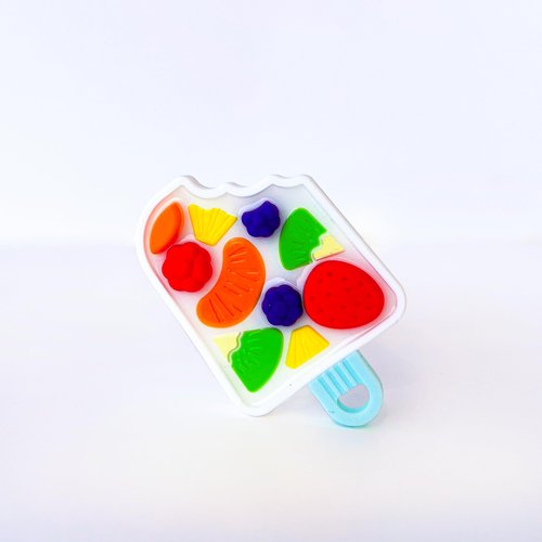 BaBeloved Fruit Pop Baby Boy and Girl Teething Toys Multiple Sensory Montessori Baby Teether Toys Soft Silicone Teethers for Soothing Teething Relief, Chew Toy for Babies 0-12 Months, BPA Free