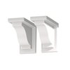 Mayne 4821-W Yorkshire Decorative Brackets, 8.3x4.3, White (Only fits model numbers: 4822-W, 4823-W, 4824-W, 4825-W, 4826-W, 8827-W, 8828-W)