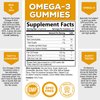 Omega 3 Fish Oil Gummies, Extra Strength Omega Fish Oil Supplement, High Absorption for Joint, Heart & Brain Support, Nature's Heart Healthy Omega 3s DHA EPA Gummy Vitamin, Orange Flavor - 60 Gummies