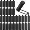 WILLBOND Hair Rollers, 40 Pieces Foam Satin Rollers for Black Hair - 0.8 Inch Diameter, Soft Hair Curler for Hairdressing Hair Styling (40 Count, Black)