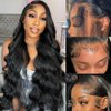 magicjoy Body Wave Lace Front Wig Human Hair Pre Plucked Glueless Human Hair 13x6 Lace Front Wigs Human Hair Body Wave Frontal Wigs for Black Women HD Lace Wigs 18 Inch 180% Density