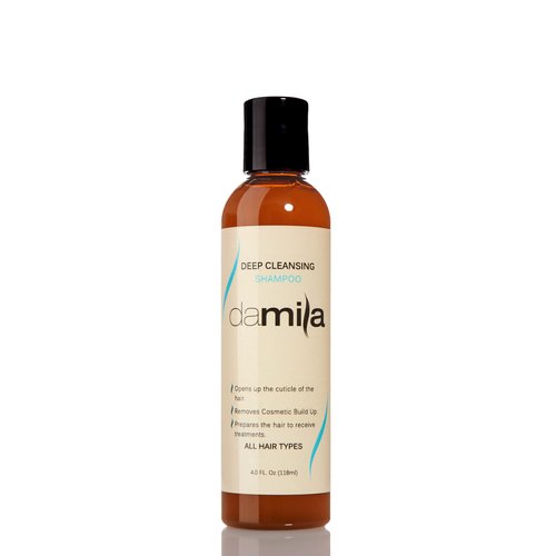 damila Deep Cleansing Shampoo - Clarifying Shampoo For All Hair Types - Degreases, Removes Residue and Product Build Up - Prepares Hair for Keratin Hair Treatment (4 Fl Oz)