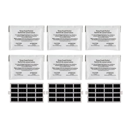 6pcs W10346771A Produce Preserver and 3pcs W10311524 Air Filter Compatible with Whirlpool KitchenAid Refrigerator