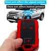 Kirsnda for Chevrolet key fob cover case with keychain,Soft TPU key Shell/skin,4-Buttons fit GMC chevy Colorado Silverado Suburban Tahoe Silverado Remote Key Vehicle Accessories(Red)