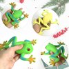 Lohoee 5 Pieces Frog Toys Realistic Frog Figure Animal Model Frog Soft Stretchy Stress Relief Hand Frog Toy for Home Party Decorations or Gift