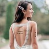 12 Sheets Temporary Tattoo Letters Self-adhesive Custom Temporary Tattoos Fake Letters Tattoo Stickers for Women and Men