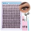 Lash Clusters Kit Wispy Natural Cluster Eyelash Extension Kit DIY Lash Extension Kit C Curl 10-16MM Eyelash Clusters Volume Individual Lashes Kit by Newcally