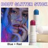 CAHIUYOA 2PCS Blue Red Body Glitter Stick Multiuse Glitter Gel for Face Body Hair Lip Eyes Glitter Makeup Stick Holographic Sequins Face Paint Hair Glitter Gel for Kids Women