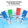 4 Pcs Ceramic Nail Drill Bits Set, 2.35mm (3/32'') Professional Acrylic Nail File Drill Bit for Manicure Pedicure Cuticle Gel Nail Polishing