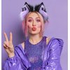 Kidukso Halloween Animal Ears Headdress Headwear Cat Dog Wolf Fox Ears Headband Furry Animal Ears Hairband Halloween Cosplay Costume Accessories Handmade Adult Fur Ears Anime Dress Up Props Purple