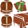 Hegbolke 81Pcs Football Party Decorations - Including Birthday Plates and Napkins, Tablecloth, Forks for Football Kids Fans Game Day Football Themed Birthday Party Supplies, Serve 20