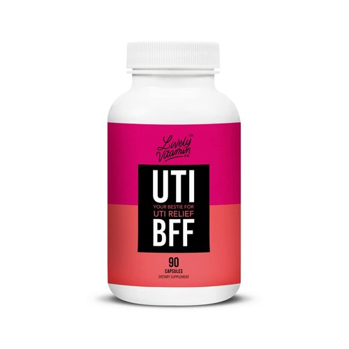 LIVELY VITAMIN CO. UTI BFF - Bladder and Prostate Health - Infections - Urinary Tract - Cranberry Extract - Holy Basil - Green Tea - Parsley - D-Mannose - for Men and Women - 120 Capsules