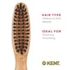 Kent V10 Vegan Boar Bristle Hair Brush and Beard Brush for Men, Eco Friendly Bristle Brush for Smoothing Hair, Taming Beards and Mustaches (Small)