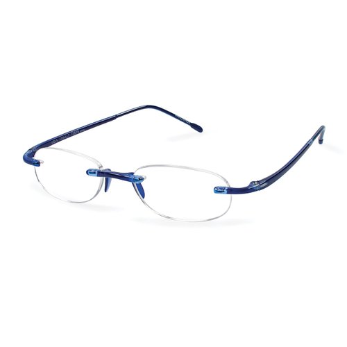Scojo New York Gels Original Reading Glasses, Ultra-Lightweight Rimless Readers for Women and Men