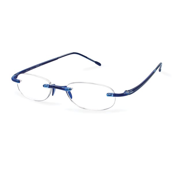 Scojo New York Gels Original Reading Glasses, Ultra-Lightweight Rimless Readers for Women and Men