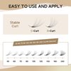 Premade Fans Eyelash Extensions 600 Fans 10D Handmade Volume Lashes Extensions 0.07mm Thickness 8-15mm D Curl Premade Volume Eyelash Extension Middle Stem Promade Lashes(600Fans-10D-0.07D,8-15mm)