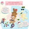 Moru Fur Pipe Cleaner Craft Kit #1, Soft, Thick, Long Teddy Fur-Wrapped stem Wire for DIY Art & Craft. with Decorative Accessories (Eyes/Nose/Ribbons) &Tutorial. Great for a Gift, Craft Class, Party