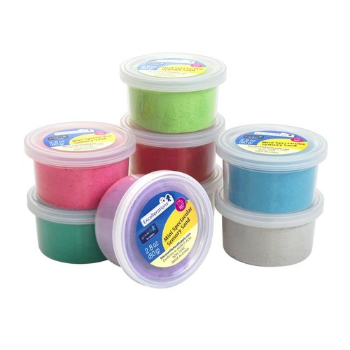 Excellerations Mini Spectacular Sensory Sand Set of 8 - Party Favors, Sensory Toys for Kids, Fidget Kit