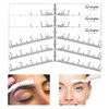 Eyebrow Ruler Stencils, Mapping Brow Tools Microblading Stickers Permanmemt Makeup Eyebrow Shaping Kit Self Adhesive Measurement Ruler for Tattoo Supplies (1 Bag - 5Pcs)