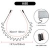 RMISODO 2 Pcs Black Metal Hair Band for Unisex Wavy Spring Outdoor Sports Headwear - Simple Elastic Non-Slip Headbands with Hoops