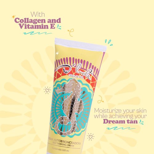 D'Luchi Self Tanner, Tanning Cream with Collagen & Vitamin E, Natural Bronzed Glow, Moisturizing, Stain-Free - Cruelty & Paraben Free, 4.23 Oz