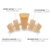 TELETIES - Tiny Hair Clip - Strong Grip, Bendable Teeth, Comfortable Curved Design - Ideal for Thin Hair, Kids, Half-up Hairstyles - For All Hair Textures - Almond Beige