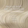GOO GOO Clip in Hair Extensions Real Human Hair, 16inch 120g 7Pcs, 60A Platinum Blonde, Remy Human Hair Extensions Clip ins for Women, Natural Human Hair
