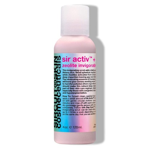 Sircuit Skin Sir Activ Deep Cleansing Scrub - Deep Exfoliating Facial Scrub with Jojoba Beads, Neem Leaf Extract and Apple Stem Cells - Purifying Face Exfoliator Scrub Promotes Smoother Skin (4 oz)