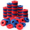 KOOTANS 80pcs Glad Hand Seals Rubber Truck Glad Hand Seal, Air Hose Glad Hands Grommets Round Gaskets for Semi Trucks Trailers Tractors, Parts Number 10028 (40pcs Red, 40pcs Blue)