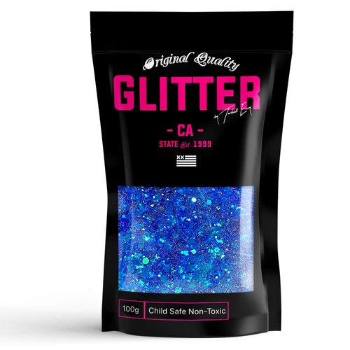 Sea Blue Chunky Glitter ✮ Chunky Glitter Mix ✮ 100g Festival Glitter Cosmetic Face Body Hair Nails