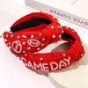 Game Day Headbands Accessories for Women Jeweled Football Knotted Headbands Red Field Spirit Day Accessories Outfits Sport Team Headwear Game Day Football Mom Accessories Tailgate Party Favors