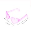 LUOZZY 100pcs Doll Glasses Miniature Doll Eyeglasses Pink Heart-Shaped Doll Glasses Mini Doll Costume Accessories for Dollhouse Decor DIY Craft