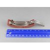 Dark Brick Red barrette plastic marbled pattern rectangle hair clip accessory 3.25 inches long